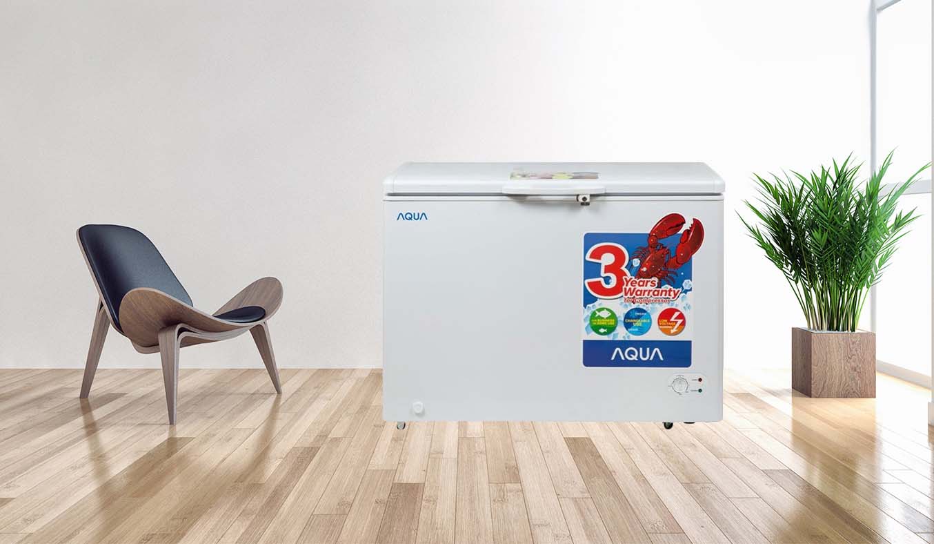 Tủ đông Aqua AQF-C410 bánh xe dễ di chuyển