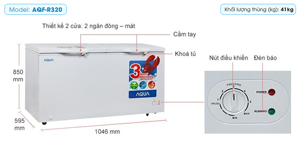 Tủ đông Aqua AQF-R320