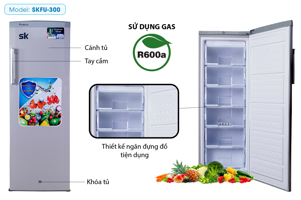 Tủ đông Sumikura 300 lít SKFU-300 Tủ đông Sumikura 300 lít SKFU-300