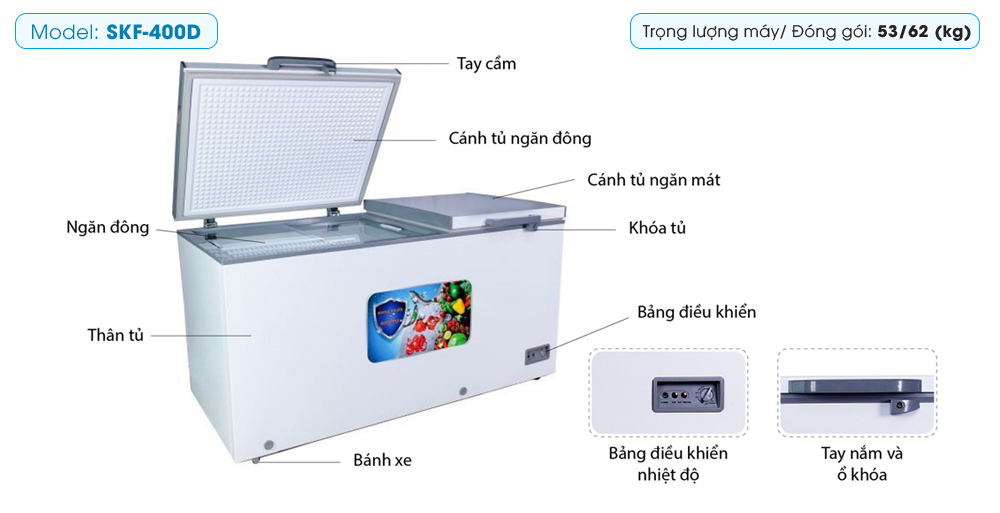 Tủ đông Sumikura 400 lít SKF-400D Tủ đông Sumikura 400 lít SKF-400D
