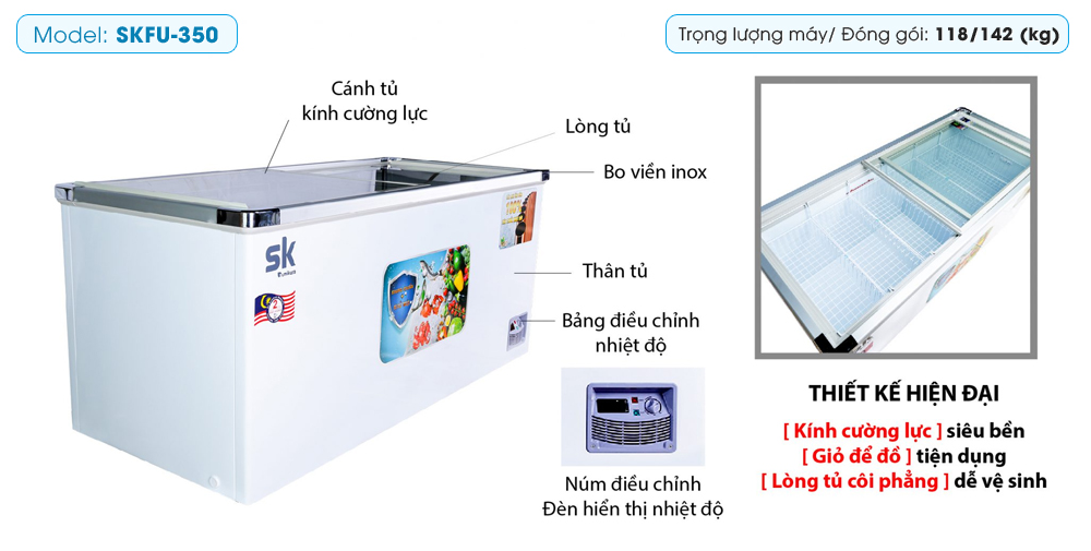 Tủ đông Sumikura 700 lít SKFS-700F Tủ đông Sumikura 700 lít SKFS-700F