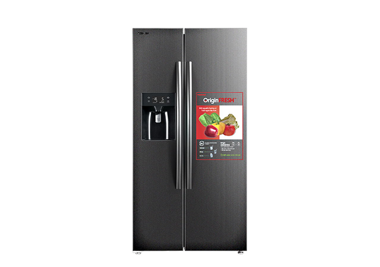Toshiba Refrigerator Inverter 493 Liters 2 Doors GR-RF610WE-PMV Side by Side