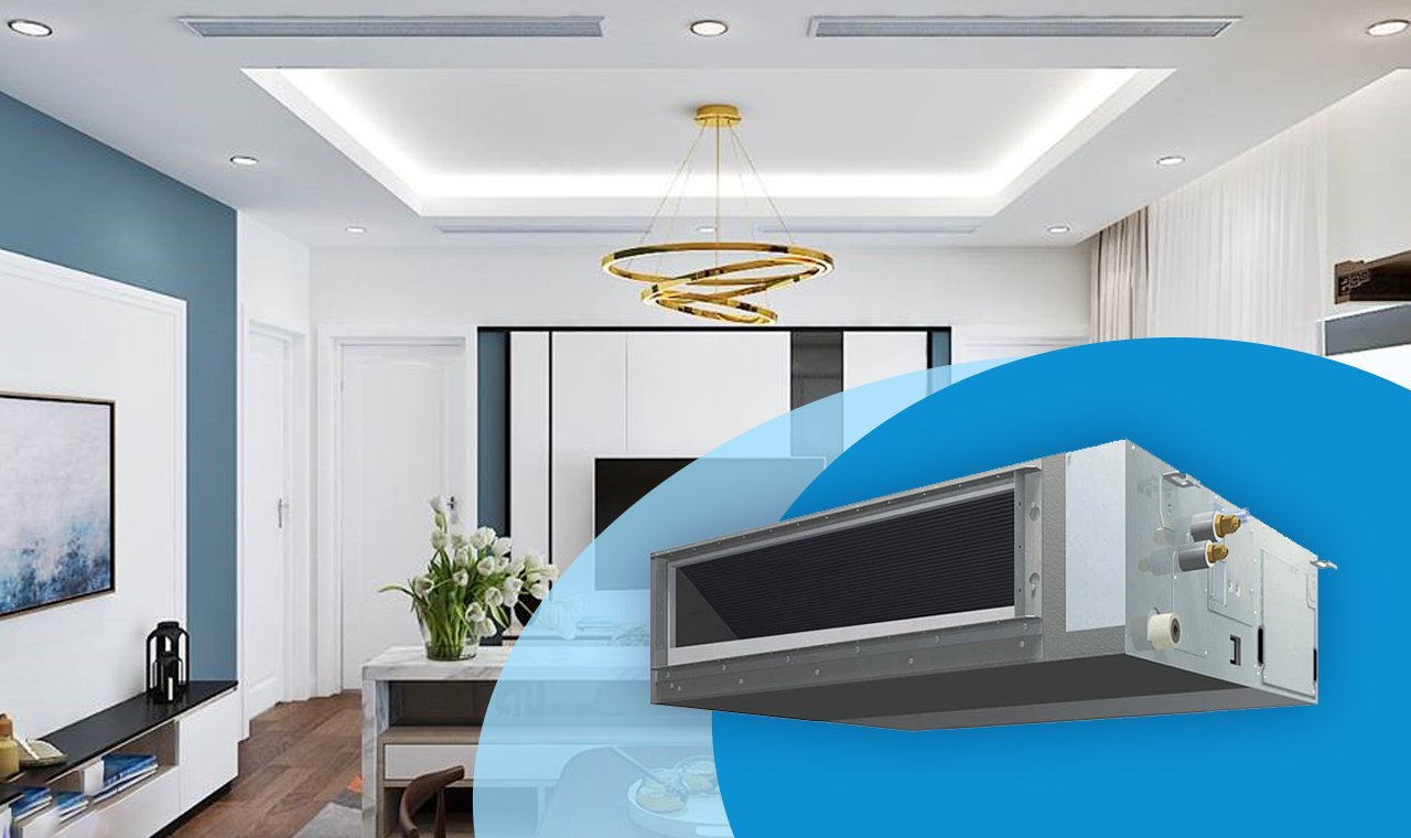 Máy lạnh âm trần nối ống gió phù hợp sử dụng trong không gian nào?