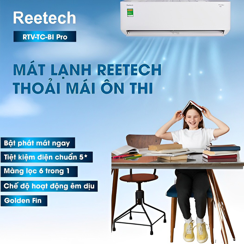 Máy lạnh Reetech giải nhiệt nắng nóng