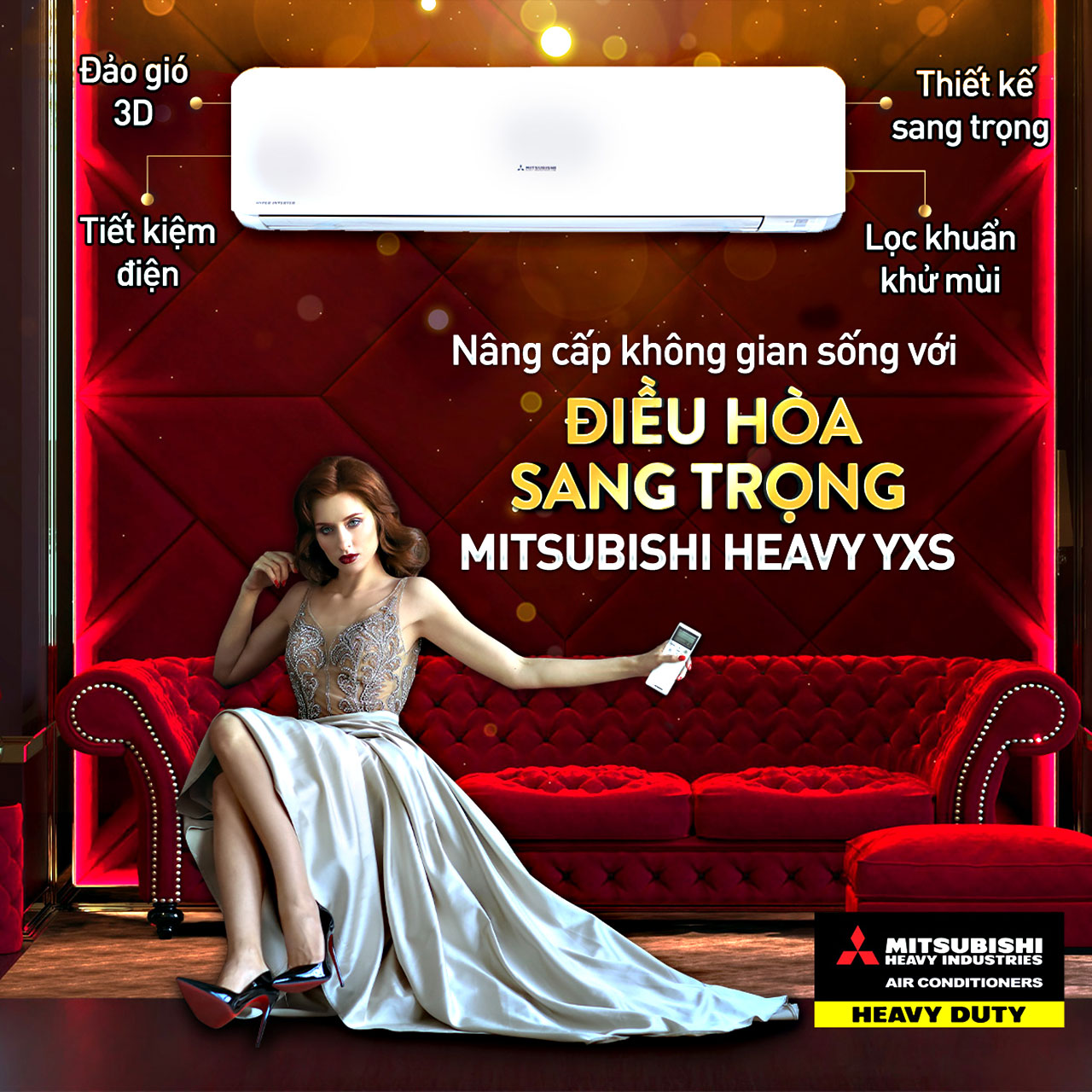 Nâng cấp không gian sống với máy lạnh siêu sang trọng Mitsubishi Heavy YXS