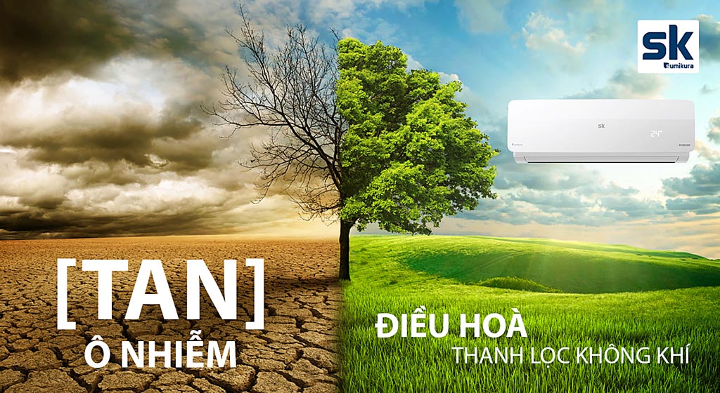 Thanh lọc không khí hiệu quả nhờ công nghệ kháng khuẩn trên máy lạnh Sumikura
