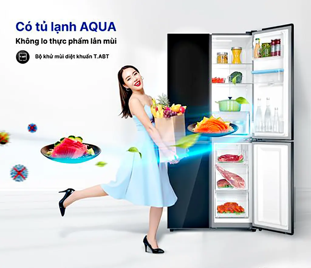 Không lo thực phẩm lẫn mùi với tủ lạnh AQUA