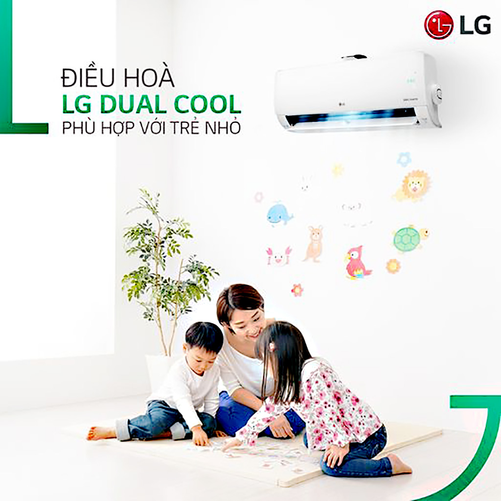 Máy lạnh LG Dual Cool bảo vệ sức khỏe, chọn lựa phù hợp cho nhà có trẻ nhỏ