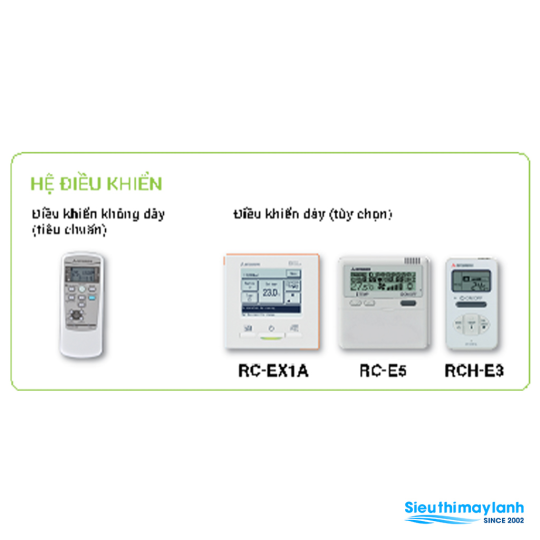 Remote dây âm trần Multi Mitsubishi Heavy 