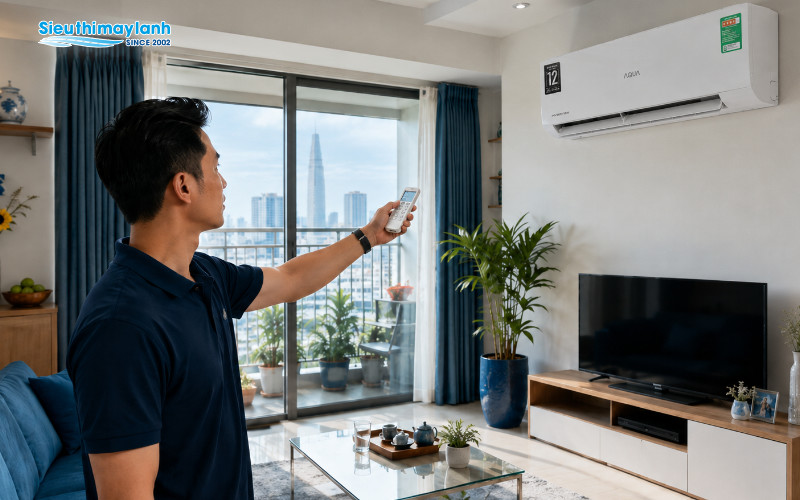 Cách sử dụng remote máy lạnh Aqua chi tiết