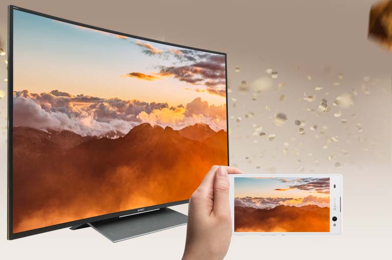 Android Tivi Cong Sony 55 inch KD-55S8500D - Chiếu màn hình điện thoại lên TV Android Tivi Cong Sony 55 inch KD-55S8500D - Chiếu màn hình điện thoại lên TV