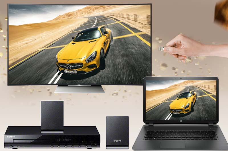 Android Tivi Cong Sony 55 inch KD-55S8500D - Kết nối