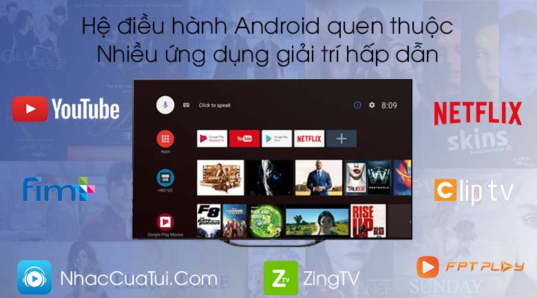 Android Tivi OLED Sony 4K 55 inch KD-55A9G - Android