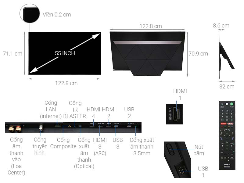 Android Tivi OLED Sony 4K 55 inch KD-55A9F Android Tivi OLED Sony 4K 55 inch KD-55A9F