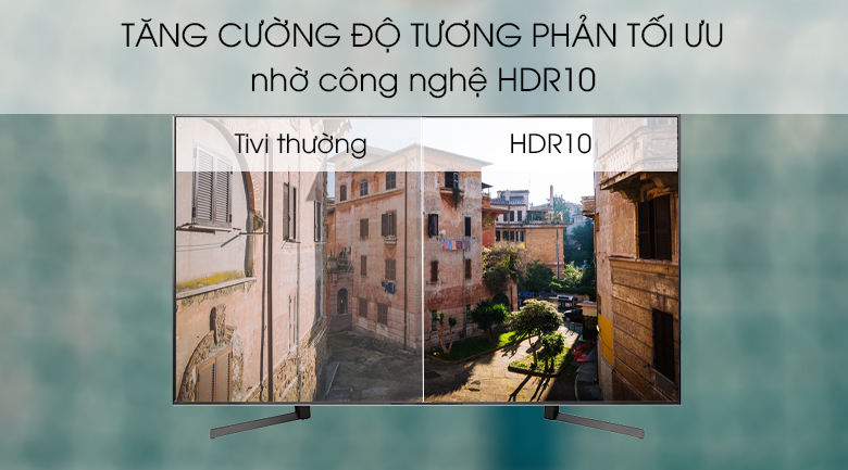Công nghệ tạo màu HDR10 tăng cường độ tương phản, mang đến những khung hình chân thực, rõ nét - Android Tivi Sony 4K 85 inch KD-85X9500G