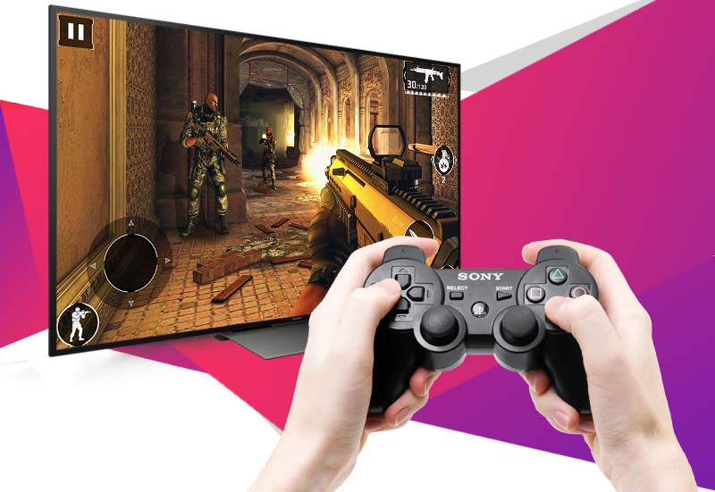 Android Tivi Sony 65 inch KD-65X8500D - Kết nối gamepad Android Tivi Sony 65 inch KD-65X8500D - Kết nối gamepad