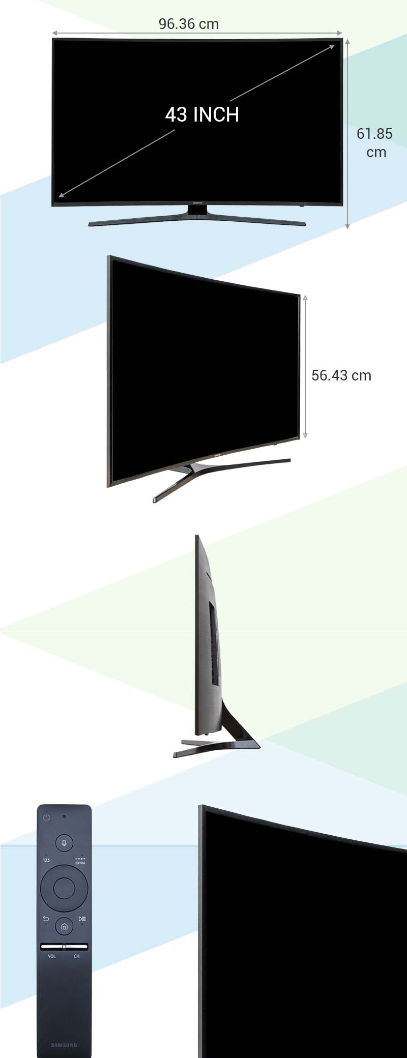 Smart Tivi Cong Samsung 43 inch UA43KU6500 - Kích thước tivi Smart Tivi Cong Samsung 43 inch UA43KU6500 - Kích thước tivi