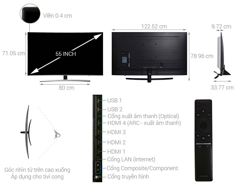 Smart Tivi Cong Samsung 4K Premium UHD 55 inch UA55NU8500 Smart Tivi Cong Samsung 4K Premium UHD 55 inch UA55NU8500