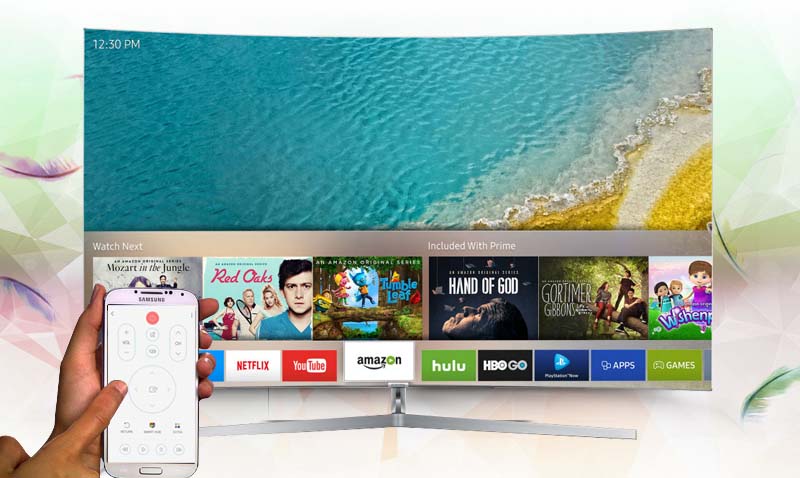Smart tivi Samsung 55 inch UA55KS9000 - Điều khiển tivi bằng điện thoại Smart tivi Samsung 55 inch UA55KS9000 - Điều khiển tivi bằng điện thoại