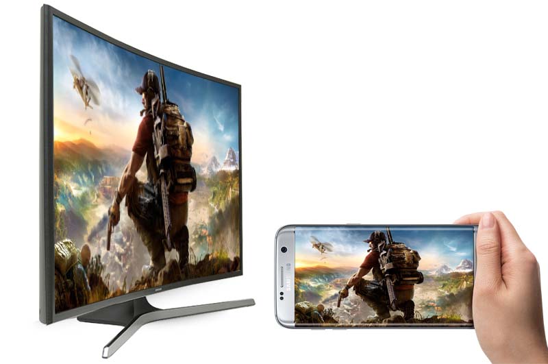 Smart Tivi Cong Samsung 55 inch UA55KU6100 - Chiếu màn hình điện thoại lên tivi Smart Tivi Cong Samsung 55 inch UA55KU6100 - Chiếu màn hình điện thoại lên tivi