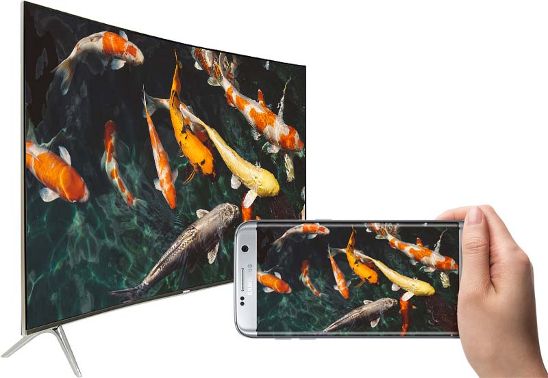 Smart Tivi Cong Samsung 55 inch UA55MU8000 - Trình chiếu màn hình điện thoại lên tivi Smart Tivi Cong Samsung 55 inch UA55MU8000 - Trình chiếu màn hình điện thoại lên tivi