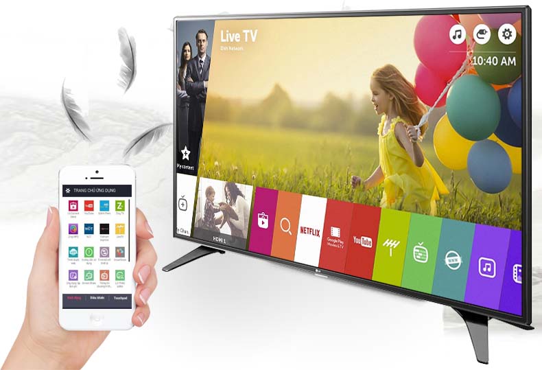 Smart Tivi LG 43 inch 43LH605T - Điều khiển tivi bằng điện thoại Smart Tivi LG 43 inch 43LH605T - Điều khiển tivi bằng điện thoại