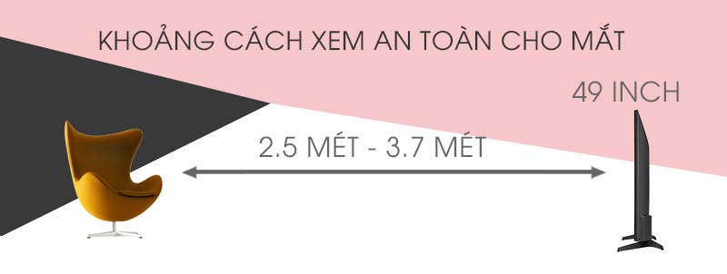 Khoảng cách hợp lý xem tivi Khoảng cách hợp lý xem tivi
