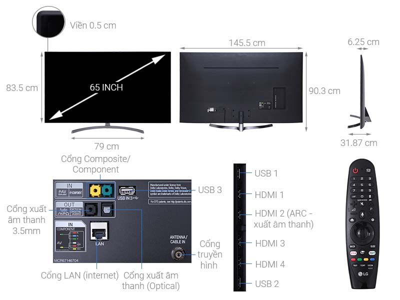 Smart Tivi LG 4K NanoCell 65 Inch 65SK8500PTA Smart Tivi LG 4K NanoCell 65 Inch 65SK8500PTA