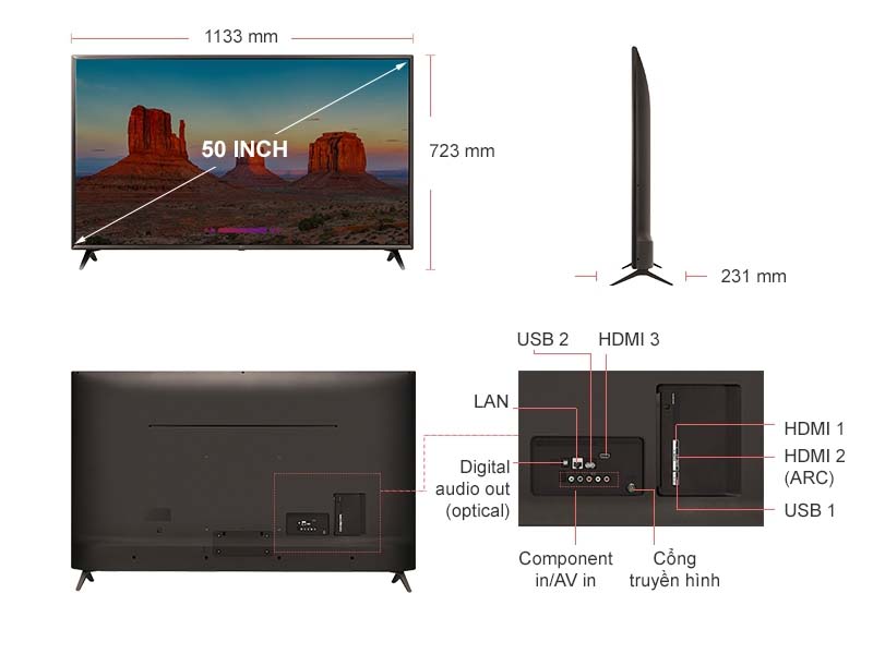Smart Tivi LG 4K UHD 50 Inch 50UK6300PTE Smart Tivi LG 4K UHD 50 Inch 50UK6300PTE