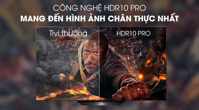 Smart Tivi OLED LG 4K 65 inch 65B9PTA có công nghệ HDR 10 PRO mang đến hình ảnh chân thật nhất