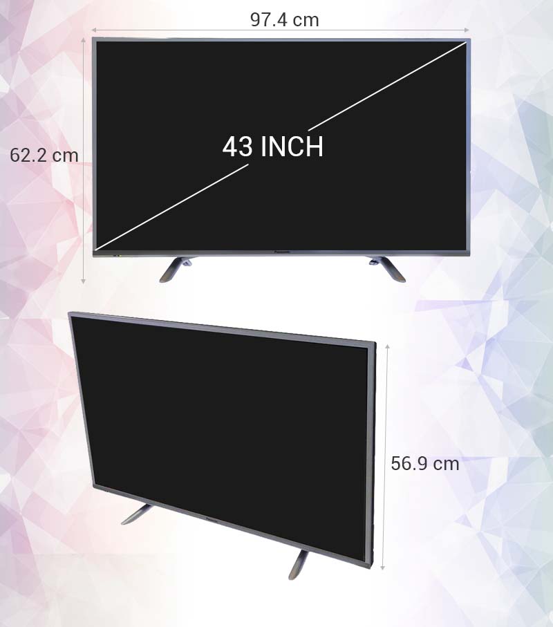 Smart Tivi Panasonic 43 inch TH-43CS600V - Kích thước tivi Smart Tivi Panasonic 43 inch TH-43CS600V - Kích thước tivi