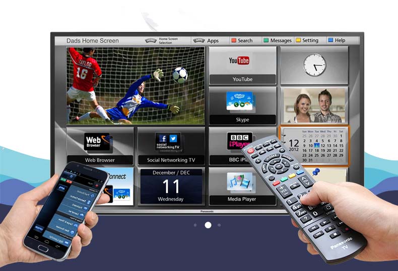 Internet tivi Panasonic 43 inch TH-43DS600V - Điều khiển tivi bằng điện thoại Internet tivi Panasonic 43 inch TH-43DS600V - Điều khiển tivi bằng điện thoại
