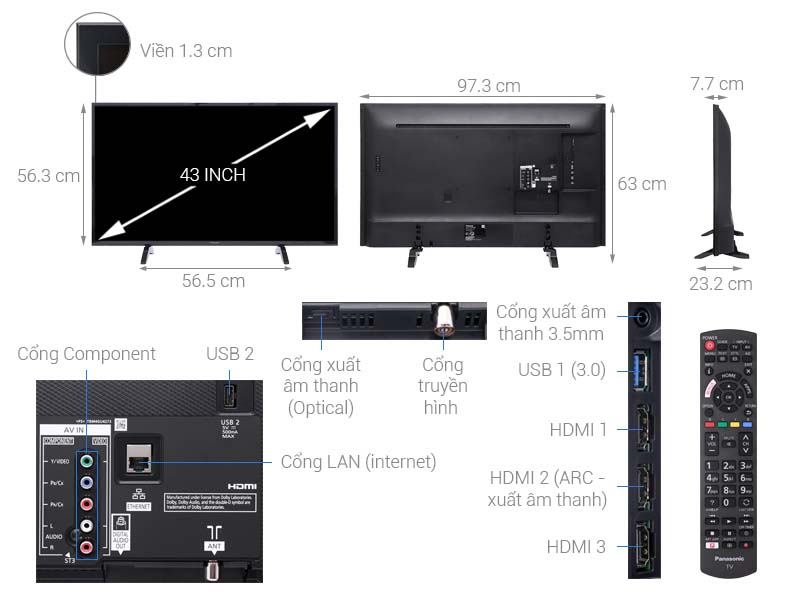 Smart Tivi Panasonic 4K 43 inch TH-43FX500V Smart Tivi Panasonic 4K 43 inch TH-43FX500V