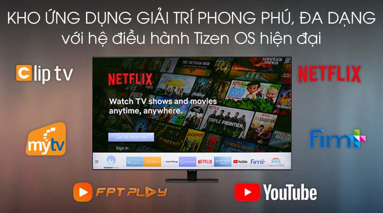 Tizen OS - Smart Tivi QLED Samsung 4K 55 inch QA55Q80T