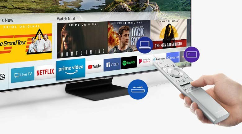 Smart Tivi QLED Samsung 4K 75 inch QA75Q90R - One Remote