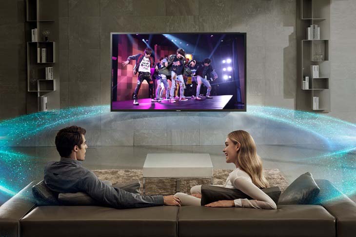 Âm thanh trong trẻo với công nghệ âm thanh Dolby Digital Plus Smart Tivi Samsung 32 inch UA32N4300 Âm thanh trong trẻo với công nghệ âm thanh Dolby Digital Plus Smart Tivi Samsung 32 inch UA32N4300