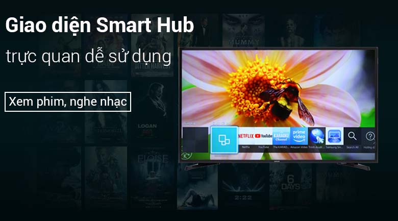 Giao diện Samsung Smart Hub dễ sử dụng Smart Tivi Samsung 32 inch UA32N4300 Giao diện Samsung Smart Hub dễ sử dụng Smart Tivi Samsung 32 inch UA32N4300