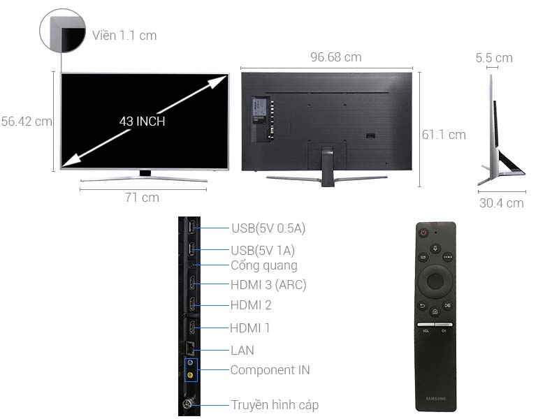Smart Tivi Samsung 4K 43 inch UA43MU6400 Smart Tivi Samsung 4K 43 inch UA43MU6400