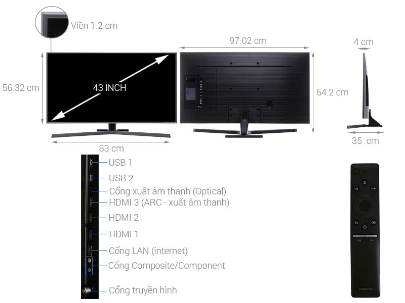 Smart Tivi Samsung 4K 43 inch UA43NU7400 Smart Tivi Samsung 4K 43 inch UA43NU7400