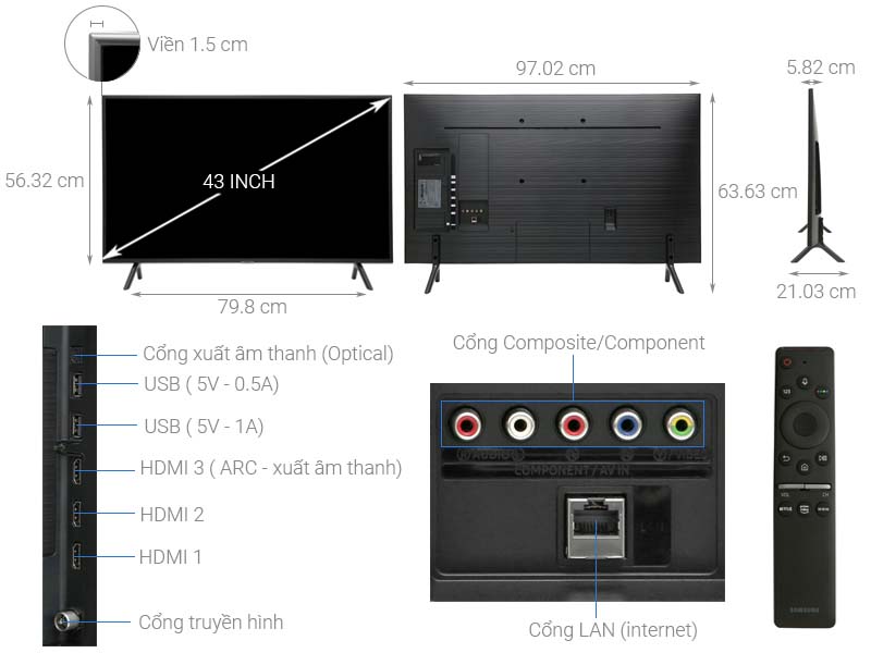 Smart Tivi Samsung 4K 43 inch UA43RU7200 Smart Tivi Samsung 4K 43 inch UA43RU7200