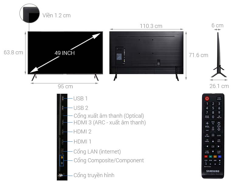 Smart Tivi Samsung 4K 49 inch UA49NU7100 Smart Tivi Samsung 4K 49 inch UA49NU7100