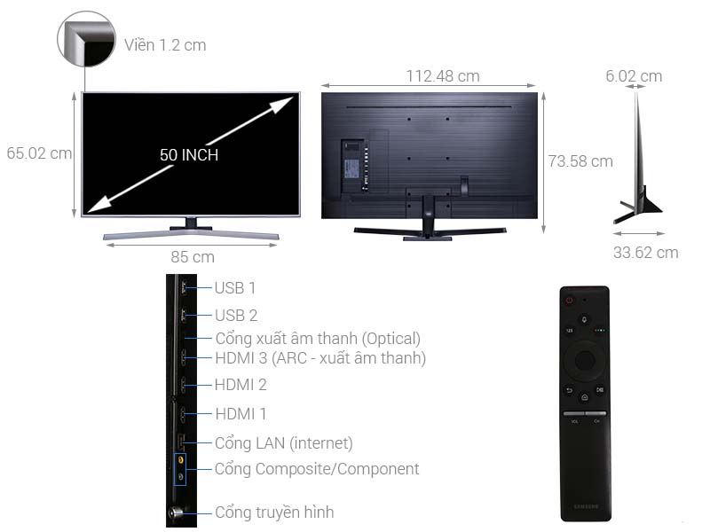 Smart Tivi Samsung 4K 50 inch UA50NU7400 Smart Tivi Samsung 4K 50 inch UA50NU7400