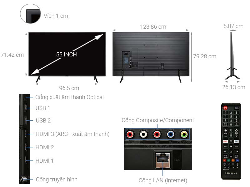 Smart Tivi Samsung 4K 55 inch UA55RU7100 Smart Tivi Samsung 4K 55 inch UA55RU7100