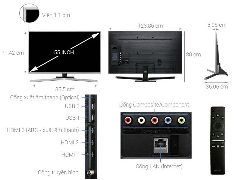 Smart Tivi Samsung 4K 55 inch UA55RU7400 Smart Tivi Samsung 4K 55 inch UA55RU7400