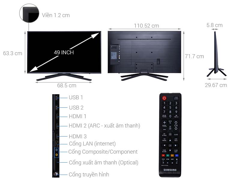 Smart Tivi Samsung Full HD 49 inch UA49N5500