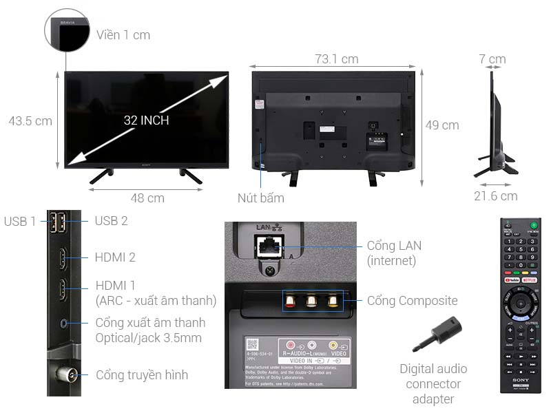 Smart Tivi Sony 32 inch KDL-32W610F Smart Tivi Sony 32 inch KDL-32W610F