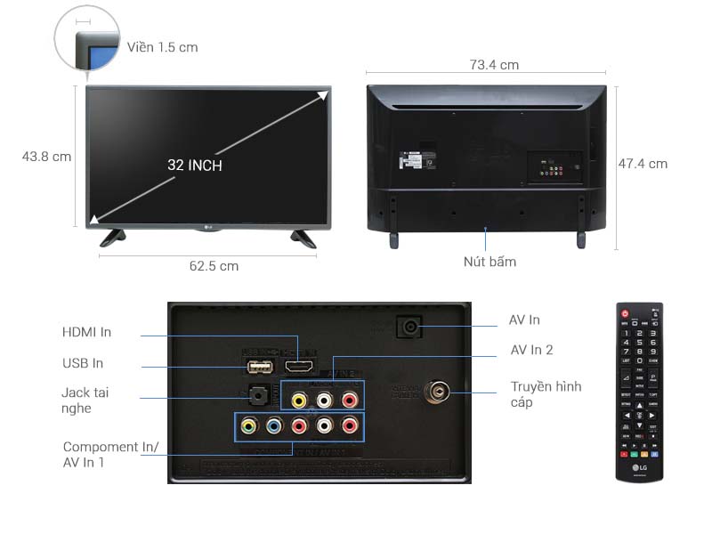 Tivi LG 32 inch 32LH512D Tivi LG 32 inch 32LH512D