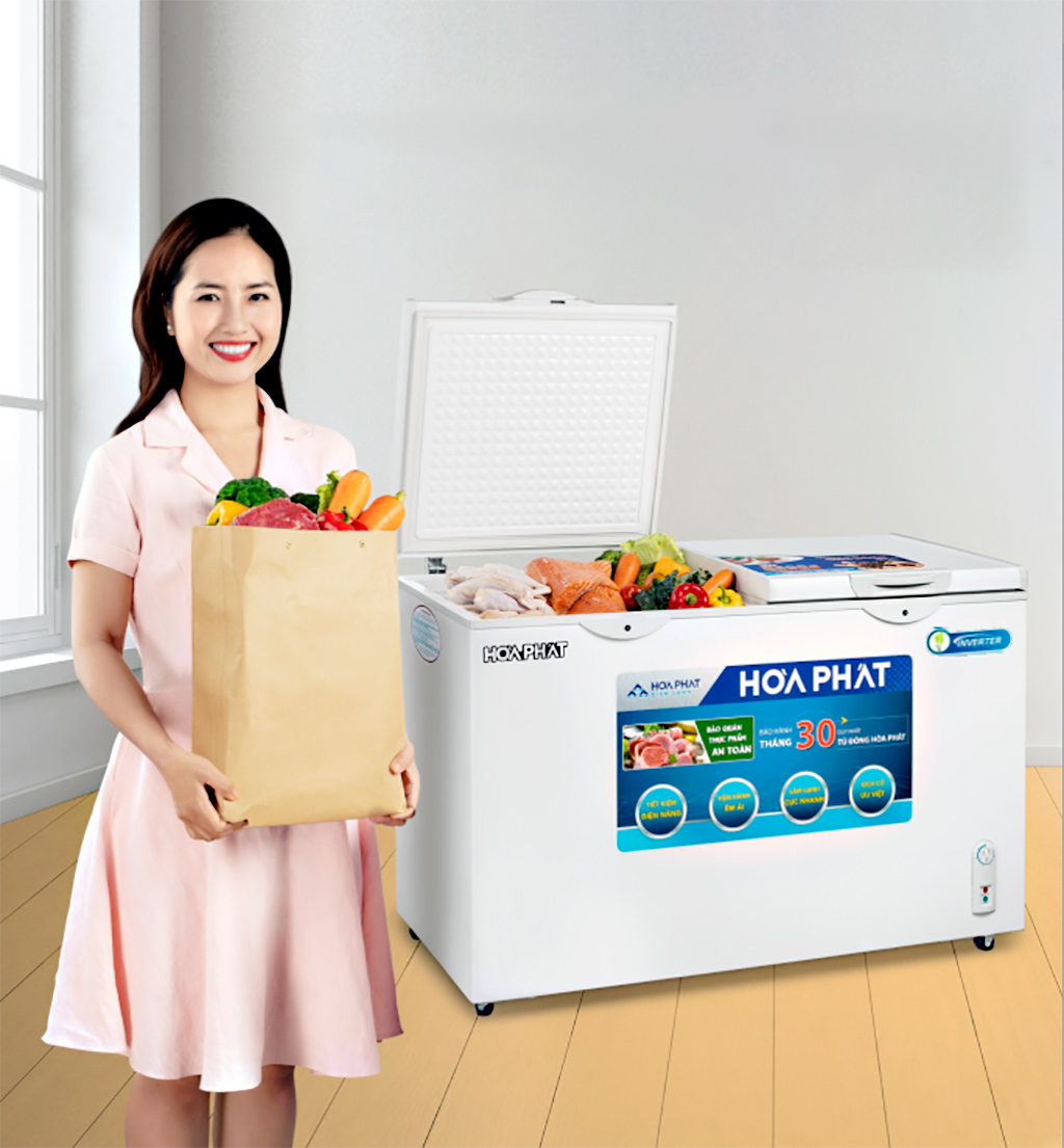 Tủ đông Hòa Phát lạnh trữ đông chuẩn tươi ngon