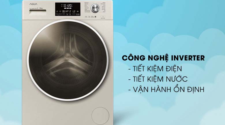 Công nghệ Inverter - Máy giặt Aqua Inverter 10 kg AQD-D1000C N