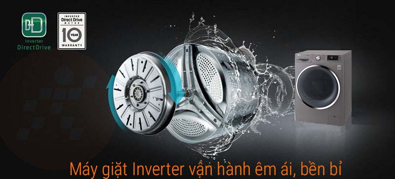 Máy giặt LG inverter 9 kg FC1409S2E Máy giặt LG inverter 9 kg FC1409S2E
